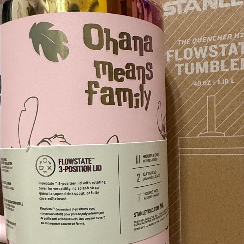 Stanley Pink - Stitch theme- engraved 40oz Tumbler - Picture 4 of 6